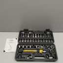 YIYEIE 50Pcs Master Bike Torque Wrench Set, 1/4 Inch Drive, 10-230 IN.LB (1-26.0 Nm), Inch Pound Click Torque Wrench with Bit Sockets, 0.1 Nm Micro, 3/8 Adapter, Pro Bicycle Tool Kit for MTB