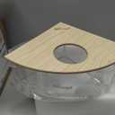 Niteangel Animal Sand-Bath Box: - Acrylic Critter's Sand Bath Shower Room & Digging Sand Container for Hamsters Mice Lemming Gerbils or Other Small Pets (Triangle, Burlywood)