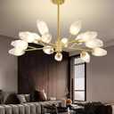 15-Light Gold Sputnik Glass Chandeliers Modern Pendant Light Mid Century Branches Ceiling Light Fixtures for Dining Living Room