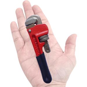Small Pipe Wrench, 6 Inch Straight Adjustable Mini Pipe Wrench Heavy Duty for Tight Spaces
