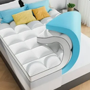 Dual Layer Memory Foam Mattress Topper - AprLeaf 3 Inch Pillow Top Mattress Topper, 2 Inch Cooling Gel Memory Foam and 1 Inch Pillow-Top Cover for Medium Support Relief Back Pain (Twin, White)