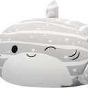 Squishmallows Original 12-Inch Sachie Grey Striped Shark Stackables - Official Jazwares Plush
