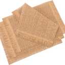 Zerodeko 4pcs Vintage Tassel Coasters for Drinks Heat Resistant Table Mats Timeless Farmhouse Decor for Dining Room for Family Meals and Gatherings