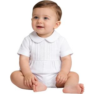 Baby Boy Clothes 1st Half Birthday Outfit Baby Boy Cotton Collared Boys Christening Summer Outfits Onesies 0-24 Months
