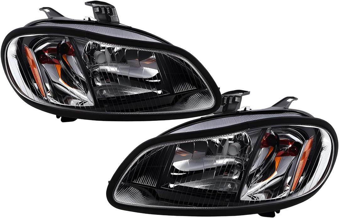 Halogen Headlight Assembly Compatible with M-2 M2 2002-2018 Pair | A06-51039-002 A06-51039-000 A06-35853-000 A06-75732-004 Black Headlamps with All Bulbs Included Left Right