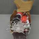 338 LED Christmas Lights Outdoor Indoor Decorations 10FT Christmas Decorative Ladder Lights with Santa Claus 8 Modes Waterproof Christmas Tree Lights for Yard Roof Wall Halloween Decor, Red&Green