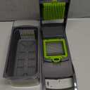 Vegetable Chopper Slicer 13-in-1 with Spice Chopper Set 7 Blades Veggie Dicer Onion Fruit Cutter (Gray)