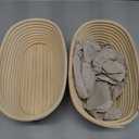 DOYOLLA Bread Proofing Baskets Set of 2 10 inch Oval Shaped Dough Proofing Bowls w/Liners Perfect for Professional & Home Sourdough Bread Baking
