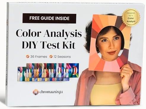 Color Analysis Kit DIY – 36 Face Frame Drapes for Seasonal Color Analysis | Includes Guide & Rating Sheet | Color Draping Kit for Women, Makeup & Fashion Enthusiasts | Chromawings