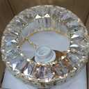 Gold Ceiling Lamp, Semi Flush Mount, Small Crystal, Entryway Chandelier for Dining Room, Bedroom, Kitchen
