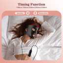 INTEO Red Light Therapy for Face, 3 Modes Portable Led Face Mask Light Therapy with Remote, Near-infrared 850 Red Light Mask with Timing Function, Led Light Therapy At Home 180 LED Beads (Black Golden)