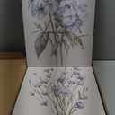 PhexlyArt 3 Piece Blue Floral Canvas Wall Art Colorful Wildflower Wall Art Watercolor Blue Flower Pictures Wall Decor Modern Minimalist Botanical Art Prints for Living Room Bedroom Bathroom 16"x24"