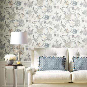 RoomMates RMK12206WP Candid Moments Peel and Stick Wallpaper, grey, taupe