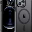 SUPFINE Magnetic for iPhone 12 Pro Max Case (Compatible with MagSafe) (Military Grade Drop Protection) Translucent Matte Shockproof Phone Case,Black
