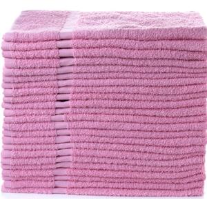 Simpli-Magic Cotton Hand Towels 16"x27" (12 Pack)  Soft Towels for Bathroom, Kitchen, Salon & Gym (Pink)