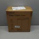 Cesun Small Bathroom Trash Can with Lid Soft Close, Step Pedal, 6 Liter / 1.6 Gallon Stainless Steel Garbage Can with Removable Inner Bucket, Anti-Fingerprint Finish (Matt Black)