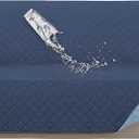 ISSUNTEX Double Protection 100% Waterproof Sofa Covers for Living Room, Couch Covers for 3 Cushion Couch Sofa, Reversible Furniture Protector Sofa Cover for Dogs, Pets (Sofa, Dark Blue/Light Blue)