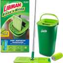 Libman Rinse 'n Wring Mop and Bucket System, 2 Microfiber Pads Included