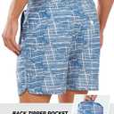 NORTHYARD Mens Swim Trunks 5" Beach Swim Shorts Quick Dry Bathing Suit with Mesh Liner Packable (Blue, S)