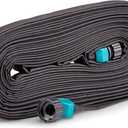Gilmour 25' Black Flat Weeper Soaker Hose for Garden Beds, Drip Irrigation Outdoor Hose, Flexible Garden Hose for Vegetable Gardens, Flower Beds, Lawns, and Orchards