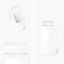 simplehuman Slim Open Trash Can, 25L, 6.6 Gallon, Commercial Office for Conference Rooms, Hotel Rooms, Reception, Heavy Duty Stainless Steel, ADA-Compliant, White