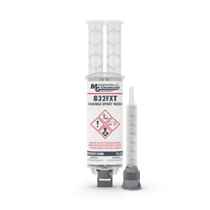 MG Chemicals 832FXT Flexible Black Epoxy Resin, Low-Modulus, High Electrical Insulation, 25 mL Dual Syringe