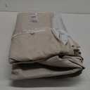 RYB HOME 3 in 1 Soundproof - Blackout - Insulation Linen Curtains, Noise Blocker Energy Saving Curtains for Bedroom Living Room Kids Nursery Studio Home Office, Taupe, W52 x L84 in, 2 Panels