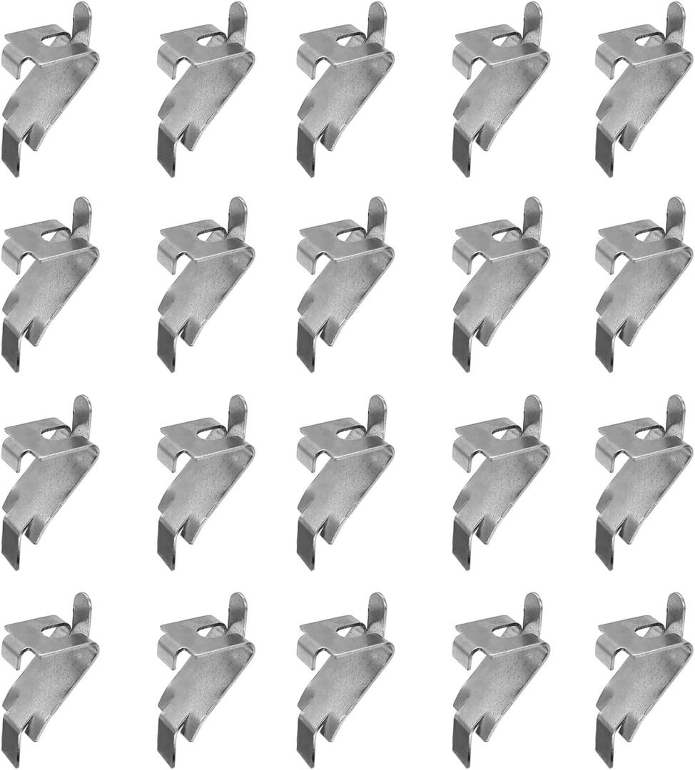 High-Strength Iron Alloy Made into Freezer Shelf Bracket Refrigerator Shelf Bracket Refrigerator Clip for Refrigerators Shelf Support for Square Slotted Pilaster 344-08982-0 (20 Pask)