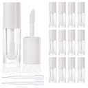 COSIDEA 14pcs Empty 6ml big brush lip gloss tubes for DIY lip gloss, White lipgloss containers