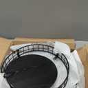 Round Side Table, 3-Tier Accent End Table with Storage Shelf, Corner Sofa Beside Table for Small Spaces,Nightstand with Metal Frame for Living Room, Bedroom (Black)