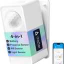 meross Matter Presence Sensor MS605, Battery-Powered 4-in-1 Smart Motion Sensor with AI Learning, IP67 PIR & Light & mmWave Radar, Matter Over Thread, Supports Home Assistant, HomeKit, Alexa (1 Pack)