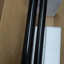 KAMANINA 1 Inch Double Curtain Rod 72 to 144 Inches (6-12 Feet), Black Curtain Rods for Windows 66 to 120, Heavy Duty Telescoping Drapery Rods with Twisted Cage Finials