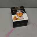 Honey Dispenser, 8oz Honey Dispenser No Drip Glass with Stand, Honey Container & Coffee Syrup Dispenser for Tea Time & Gifting, Elegant Honeycomb Honey Jar - Honey Pot Bottle for Maple Syrup Bee (Silver)