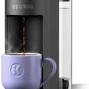 Keurig K-Mini Mate Plus Single-Serve K-Cup Pod Coffee Maker, Compact, 3 Cup Sizes, Brew Over Ice and Strong Button Features, 50 oz Removable Reservoir, Matte Black