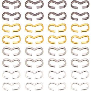 Pandahall 600pcs Iron Quick Link Connectors Number 3 Shaped Clasps Charm Knot Chain Clasp for Bracelet Necklace Jewelry Making