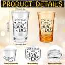 SiliFine 36 Sets 20th Wedding Anniversary Party Favors We Still Do 20 Years Wedding Shot Glasses Thank You Tags Anniversary Decorations Gifts for Guest Favors Celebration Return Gifts