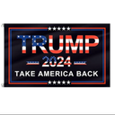 Trump 2024 Banner 120"" x 20"" Decorations Take America Back Yard,Flag 60x35  2 Pcs