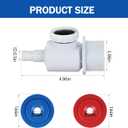 2 x Pool Cleaner Universal Wall Fitting 9-100-9001 UWF Connector Assembly for Zodiac Polaris 280 380 3900 Sport and Pentair Legend Letro Platinum Pool Cleaners