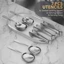 Chafing Dishes for Buffet 4 Pack (7 Pans + 7 Utensils) - 9QT Stainless Steel Chafing Dish Buffet Set - Food Warmers for Parties Buffet - Buffet Servers and Warmers, Catering Supplies Buffet Display