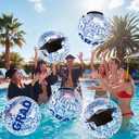 Foilswirl 12 Pcs 8th Grade Graduation Beach Balls Party Gifts Bulk 16 Inch Inflatable Blue Graduation Pool Floats 2026 Thick Glitter Giant Beach Ball for Eighth Grade Swimming Pool Party Supplies