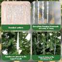 Flutesan 20 Sets Christmas Tree Candle Holders, Metal Christmas Candle Holders with Acrylic Icicle Teardrop Garland Hanging Ornaments Xmas Tree Candlestick for Holiday Party Winter Home Supplies