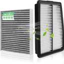 Engine & Cabin Air Filter Set for 2021-2026 Santa Fe Hybrid 1.6L, 2020-2026 Sonata Hybrid 2.0L, 2022-2026 Tucson Hybrid 1.6L Air filter Replacement 97133L1000 28113L5100 Automotive Accessories