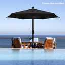 EliteShade USA 7.5FT Replacement Covers 6 Ribs Market Patio Umbrella Canopy Cover (CANOPY ONLY) (Black)