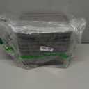 AREYZIN Plastic Storage Baskets Bins With Lid Organizing Container Lidded Knit Storage Organizer Bins for Shelves Drawers Desktop Closet Playroom Classroom Office, 6 Pack (Grey)