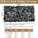 FANTIAN 40 lbs Black River Rocks for Landscaping,1-2 Inch Decorative Black Stones Pebbles for Plants, Vase Fillers, Fish Tank and Garden Rocks