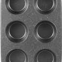 Walooza Muffin Cupcake Pan, Muffin Tins Nonstick 6, Muffin Top Cookie Cheese Cake Pan for Baking, Toast Oven Baking Supplies Small Cake Pans Muffin Cups Non Stick
