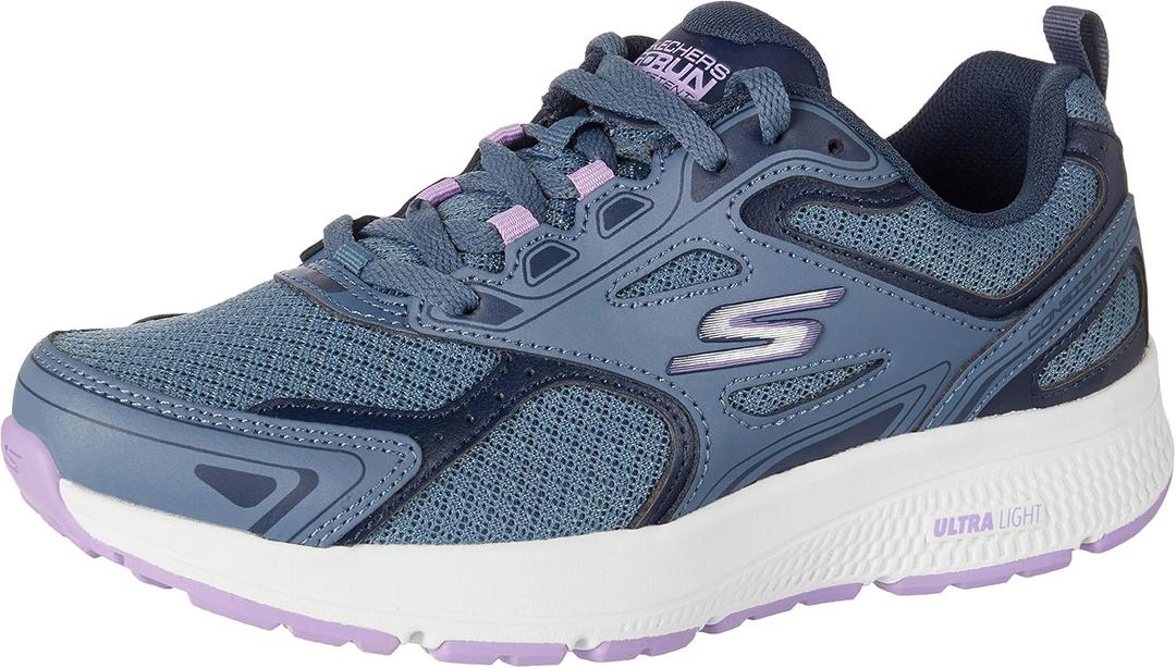 Skechers Women's Go Run Consistent Sneaker (6, Blue/Purple)