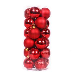 24Pcs Christmas Balls Ornaments Christmas Decorations 24 Pieces Balls Tree Ornaments Decorative Ball Hanging Decorations (Red, 1.57inch) : Home & Kitchen