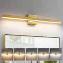 KAISITE Modern Vanity Light Gold Bathroom Light Fixture Over Mirror 32 inch Vanity Lighting Fixture Dimmable 5CCT LED Bar Vanity Light for Bathroom Restroom