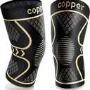 Copper Knee Braces for Women and Men 2 Pack, Knee Compression Sleeve for Knee Pain, Arthritis,ACL, Meniscus Tear, Joint Pain Relief, Knee Support for Running, Working Out, Fitness, Weightlifting-XL